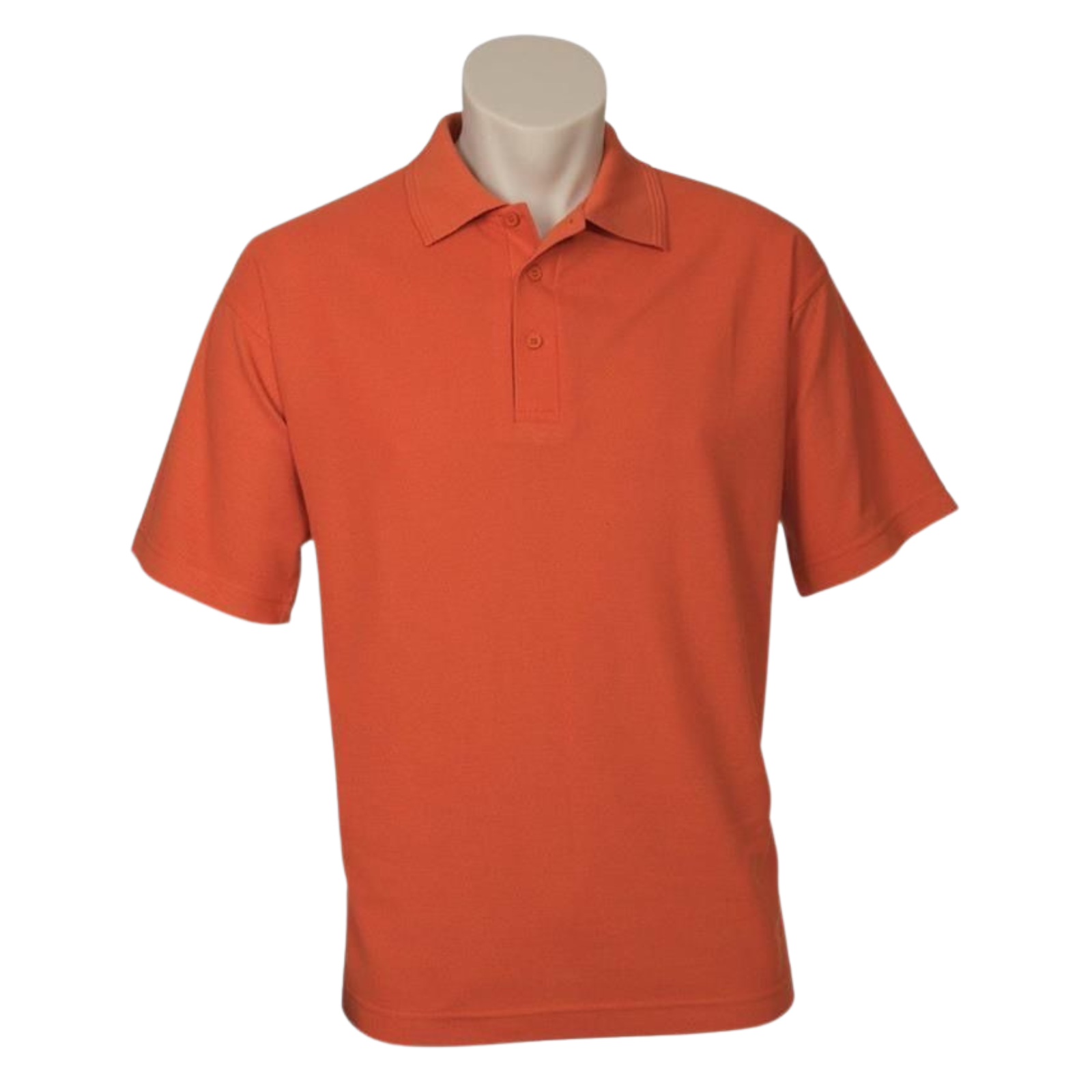 Br Apparel Mens Polo Top Shirt Plain Casual Short Sleeve Pique Knit Upf Orange 5Xl Casual Shirts