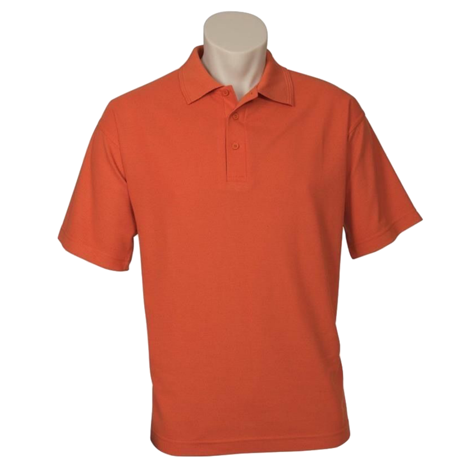 Br Apparel Mens Polo Top Shirt Plain Casual Short Sleeve Pique Knit Upf Orange L Casual Shirts