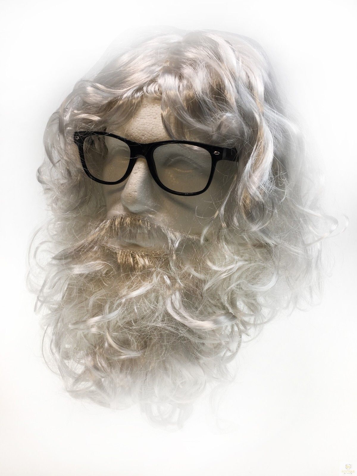 Br Costumes 3 In 1 Santa Wig White Beard Glasses Set Christmas Claus Xmas Party Wigs Facial Hair