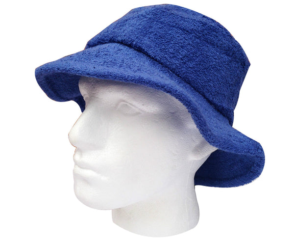 Br Apparel Terry Towelling Bucket Hat Daggy Fishing Camping Lad Cap Retro 100% Cotton Blue Hats & Headwear