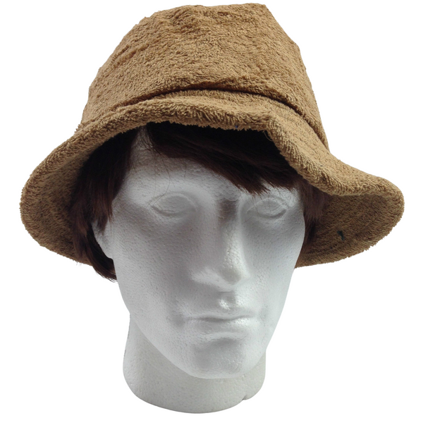 Br Apparel Terry Towelling Bucket Hat Daggy Fishing Camping Lad Cap Retro 100% Cotton Tan Brown X Large Hats & Headwear
