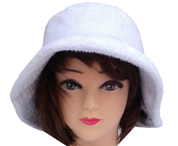 Br Apparel Terry Towelling Bucket Hat Daggy Fishing Camping Lad Cap Retro 100% Cotton White Small Hats & Headwear