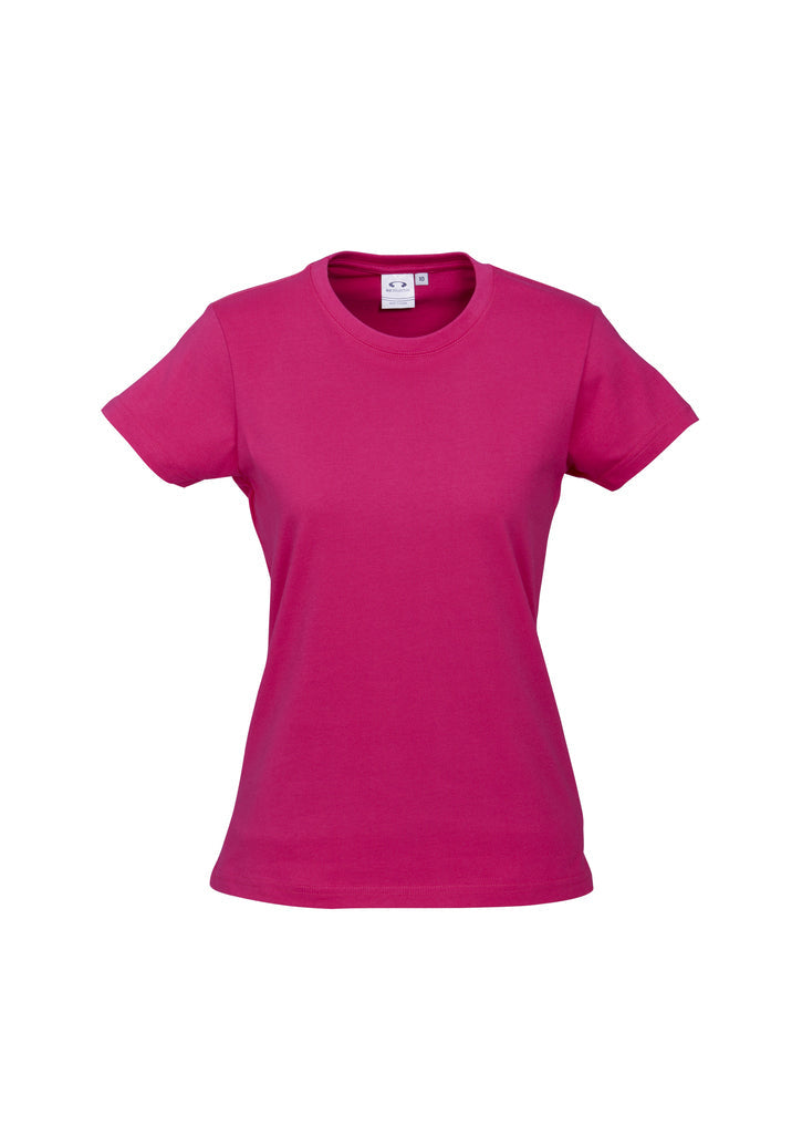 Womens Plain Ladies T Shirt 100% Cotton Basic Tee Casual Top Size 20 Tops
