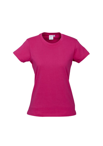 Womens Plain Ladies T Shirt 100% Cotton Basic Tee Casual Top Size 20 Tops