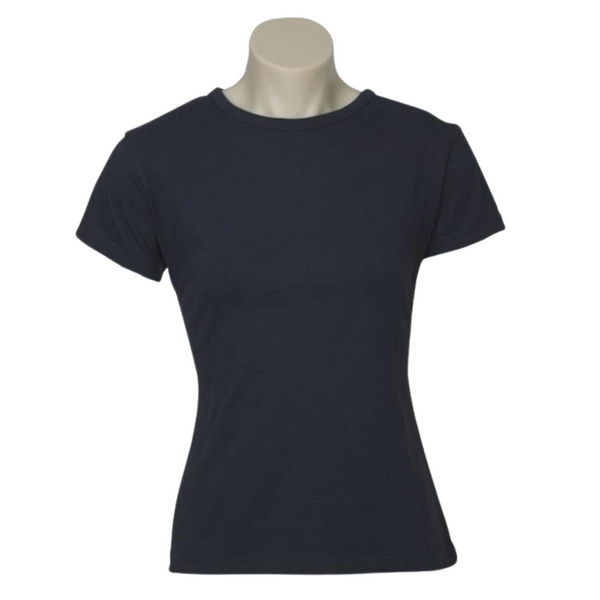 Womens Plain Ladies T Shirt 100% Cotton Basic Tee Casual Top Size 8 Tops