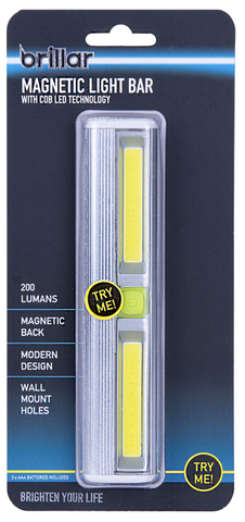 Brillar Magnetic Light Bar Night Strip Battery Operated (Included) Night Lights