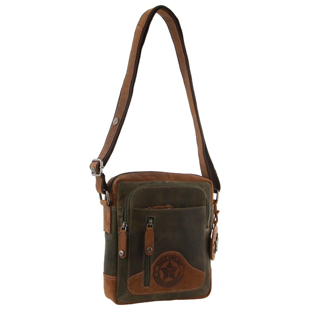 Billy The Kid Olive Leather Crossbody/Shoulder Bag Bags
