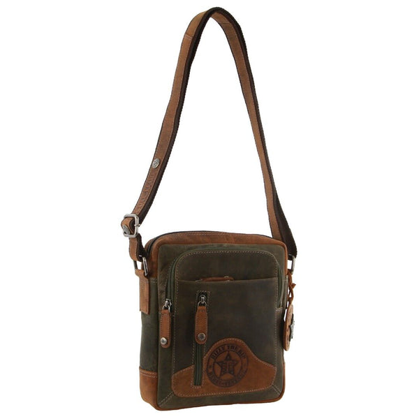 Billy The Kid Olive Leather Crossbody/Shoulder Bag Bags