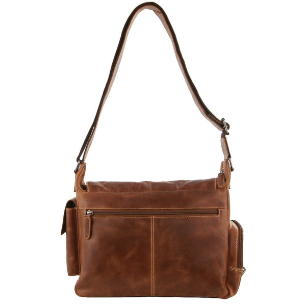 Billy The Kid Men's Genuine Leather Messenger Bag In Cognac Bags