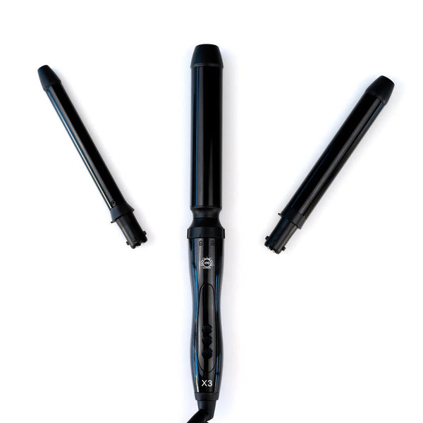 H2d X3 Professional Hair Curling Wand Ceramic Curler Roller Black Straightening & Curling Irons