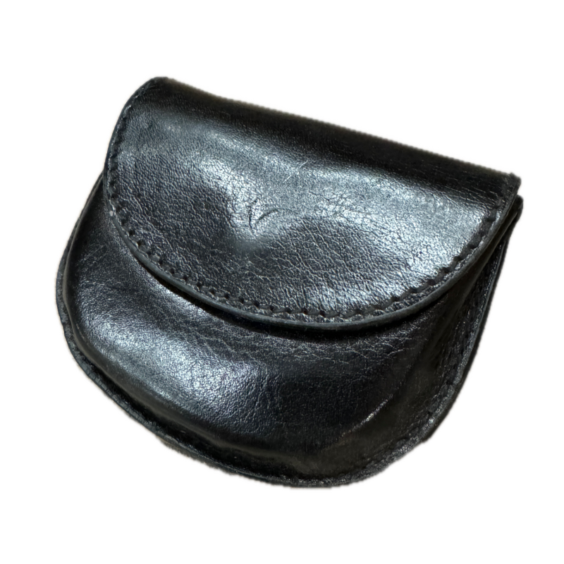 Milleni Genuine Leather Coin Purse Holder Wallet With Belt Loop Black Wallets