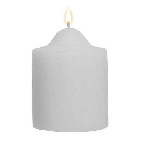 Br Home 48X Premium White Church Pillar Unscented Lead Free 24Hrs Burn Time 5X10cm Candles