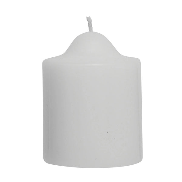 Br Home 48X Premium White Church Pillar Unscented Lead Free 24Hrs Burn Time 5X10cm Candles