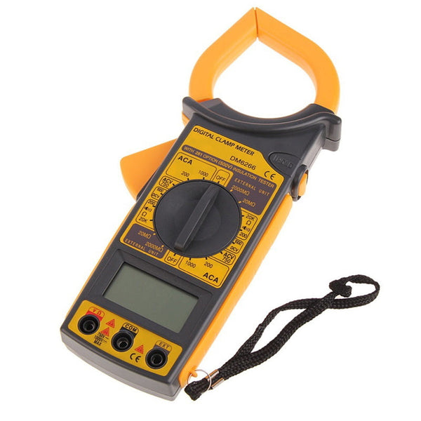 Digital Clamp Meter Ac/Dc Voltage Resistance Frequency Dm6266 Batteries Incl. Clamps & Vices