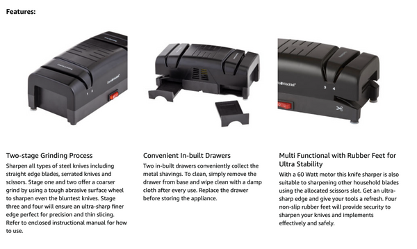Davis & Waddell Electric Knife Sharpener Knives Scissors Screwdriver Tool Utensil Butcher Sharpeners