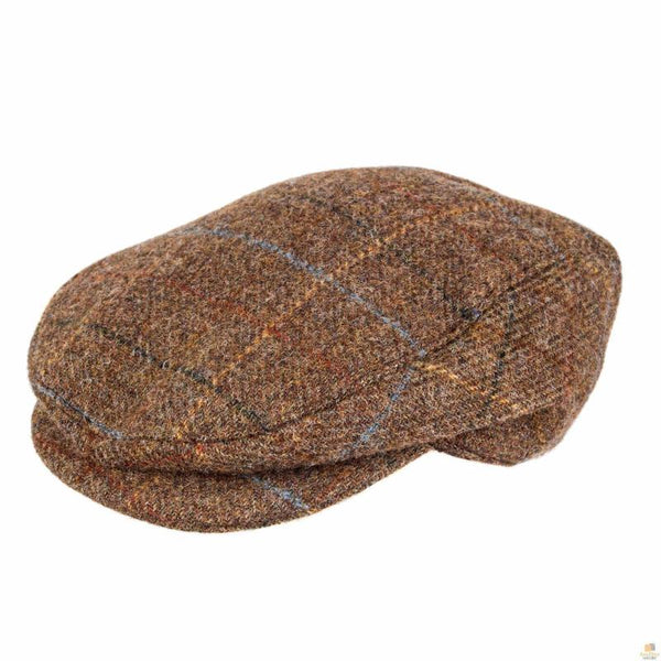 Dents Abraham Moon Tweed Flat Cap Wool Ivy Hat Driving Cabbie Quilted 1 3038 Chestnut Large Hats
