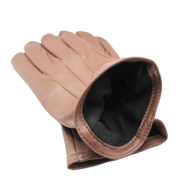 Dents Mens Genuine Full Grain Leather 3 Point Stitch Fleece Lined Warm Winter Gloves