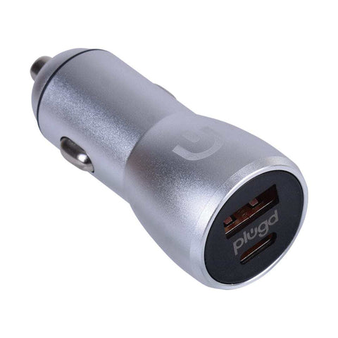 Plugd 1 X 30W Usb A & C Dual Port Quick Charge Car Charger Android Ios Chargers & Cradles