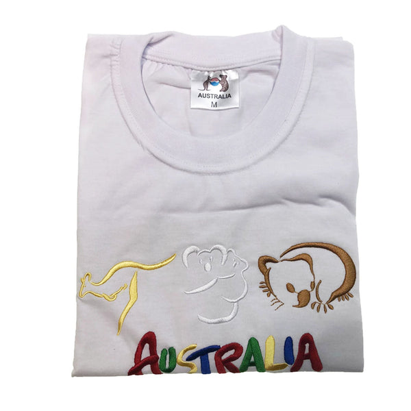 Adult Australia T Shirt Kangaroo Koala 100% Cotton Souvenir Tee Top Black T Shirts