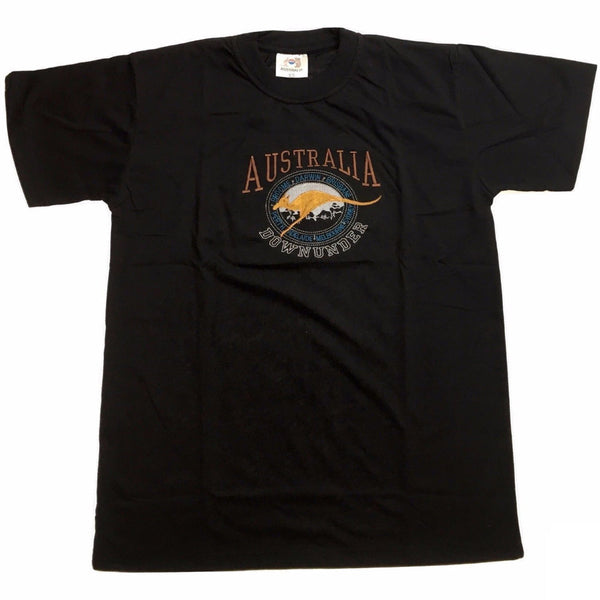 Adult Australia Kangaroo T Shirt Day Souvenir Tee Top 100% Cotton Black T Shirts