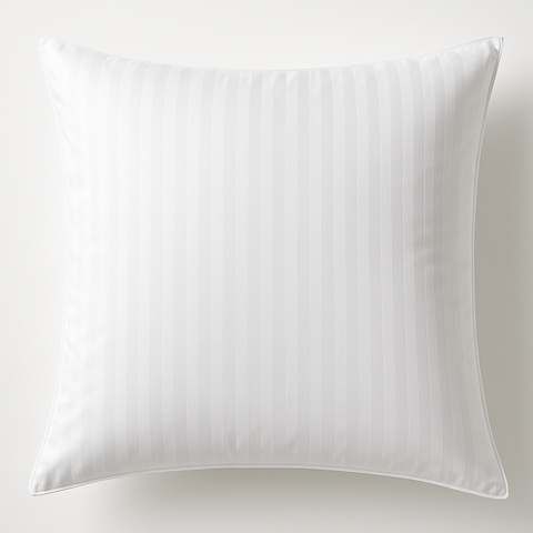 100% Cotton Pillowcase 400 Thread Count Hotel Quality Striped White Pillow Cases