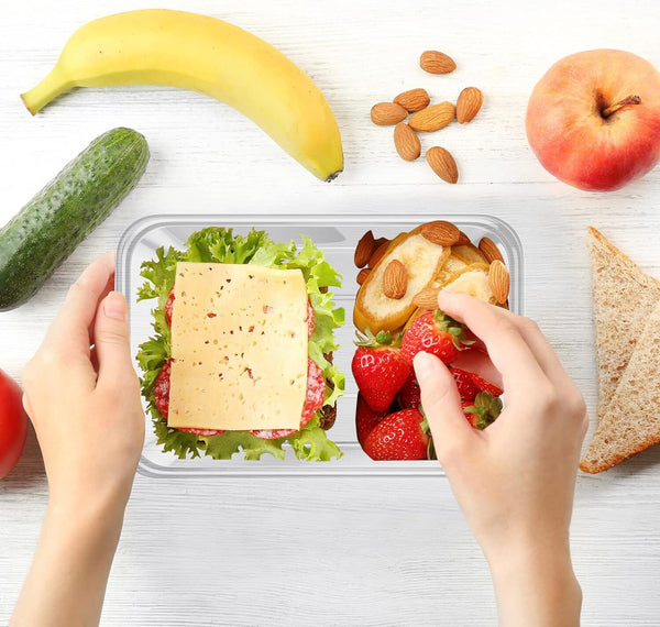 500Pcs 350Ml Reusable Food Containers Plastic Meal Prep Storage W/Lids Bpa Free (145*100*40Mm) Food Storage Containers