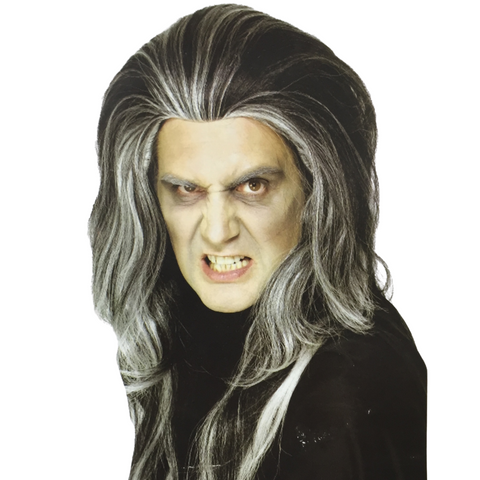 Br Costumes Gothic Vampire Wig Halloween Fancy Dress Long Hair Party Mens Scary Wigs Facial Hair