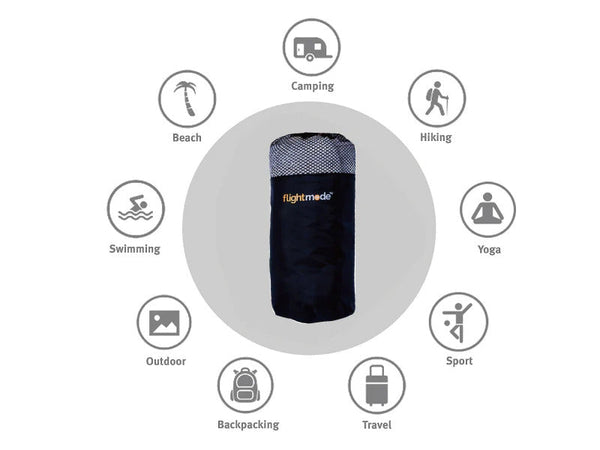 Flight Mode Microfibre Travel Towel Fast Drying Gym Sport Camping Swimming Hiking Workout Gym Towels