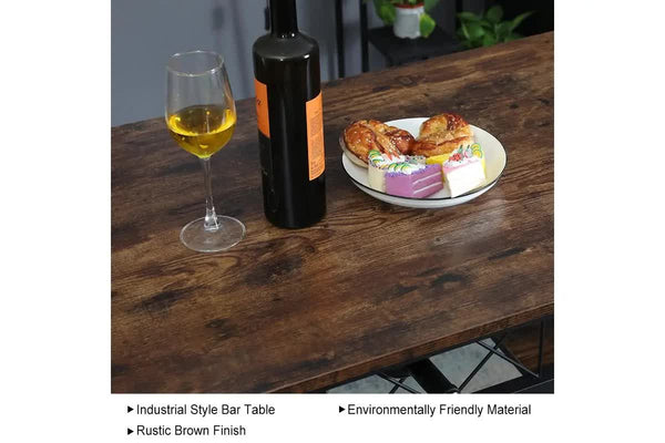 Viviendo Dining Table Bar With Wine Storage Rack Style Bar Tables