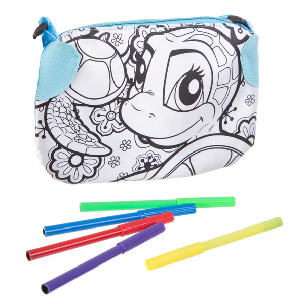 Diy Funbox Colour In Pencil Case With 4 Markers Art Pens & Markers
