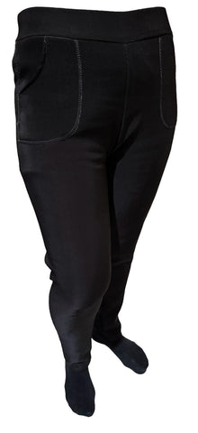 Br Apparel Ladies Fur Lined Thermal Leggings Womens Warm Winter Pants Stretch Skinny M/L Leg Warmers