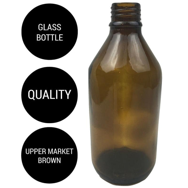 Br 600Ml Brown Glass Bottle For Diy Arts & Crafts Without Lid/Cap Vases