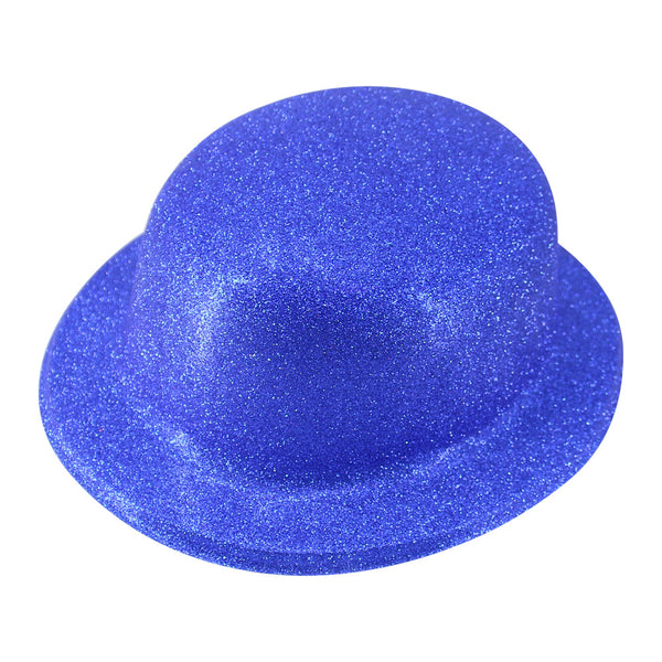 Br Costumes Glitter Bowler Hat Fancy Party Plastic Cap Fun Dress Up Sparkle Hats