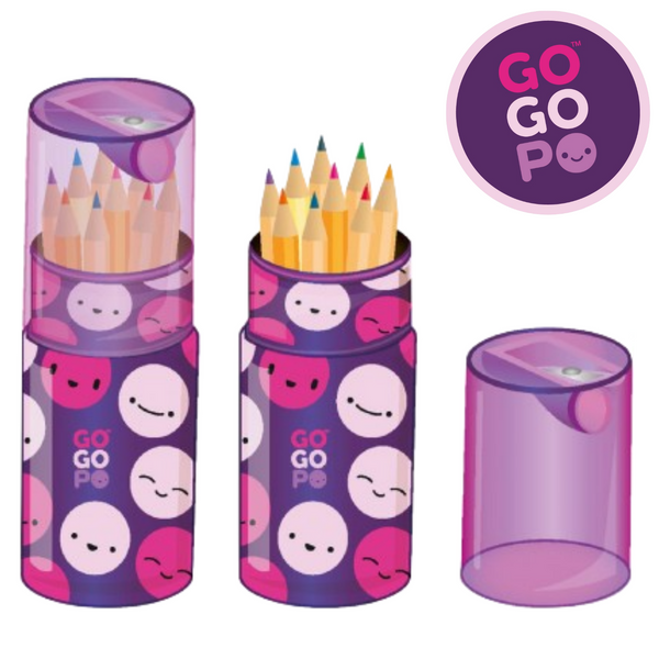 Gogopo 12 Pencils In Tube Colour Art Craft Case Sharpener Gift Art Pencils & Charcoal