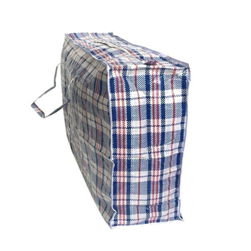 Br Apparel 10X Large Stripe Bag Packing Storage Zip Shopping Travel Check House Moving 65Cm 60Cm 25Cm Storage Bags