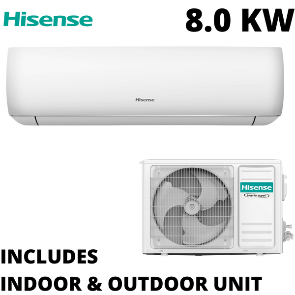Hisense 8.0 Kw V Series Reverse Cycle Air Conditioner Inverter Ac (Indoor & Outdoor Unit) Portable Air Conditioners