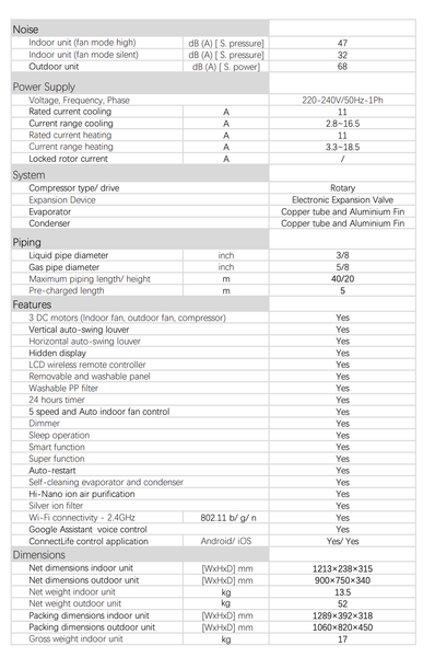 Hisense 8.0 Kw V Series Reverse Cycle Air Conditioner Inverter Ac (Indoor & Outdoor Unit) Portable Air Conditioners