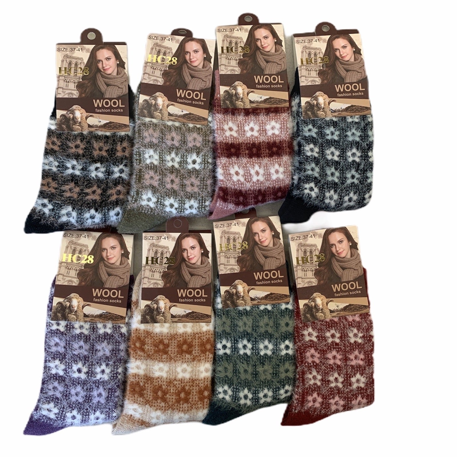 Br Apparel 12 Pairs Womens Angora Wool Extra Warm Winter Thermal Soft Ski Socks