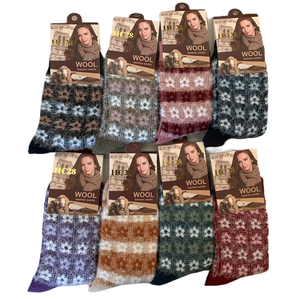 Br Apparel 6 Pairs Women's Angora Wool Extra Warm Winter Thermal Soft Size 37 41 Socks