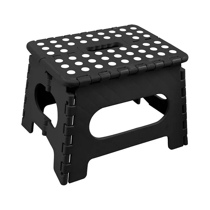 Br Home 125Kg Folding Step Stool Portable Plastic Foldable Chair Flat Outdoor (29X22cm) Black Chairs & Seats