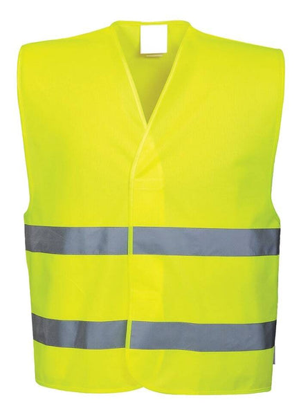 Br Apparel Hi Vis Safety Vest With Reflective Tape Workwear Yellow Night Day Use Safety Vests
