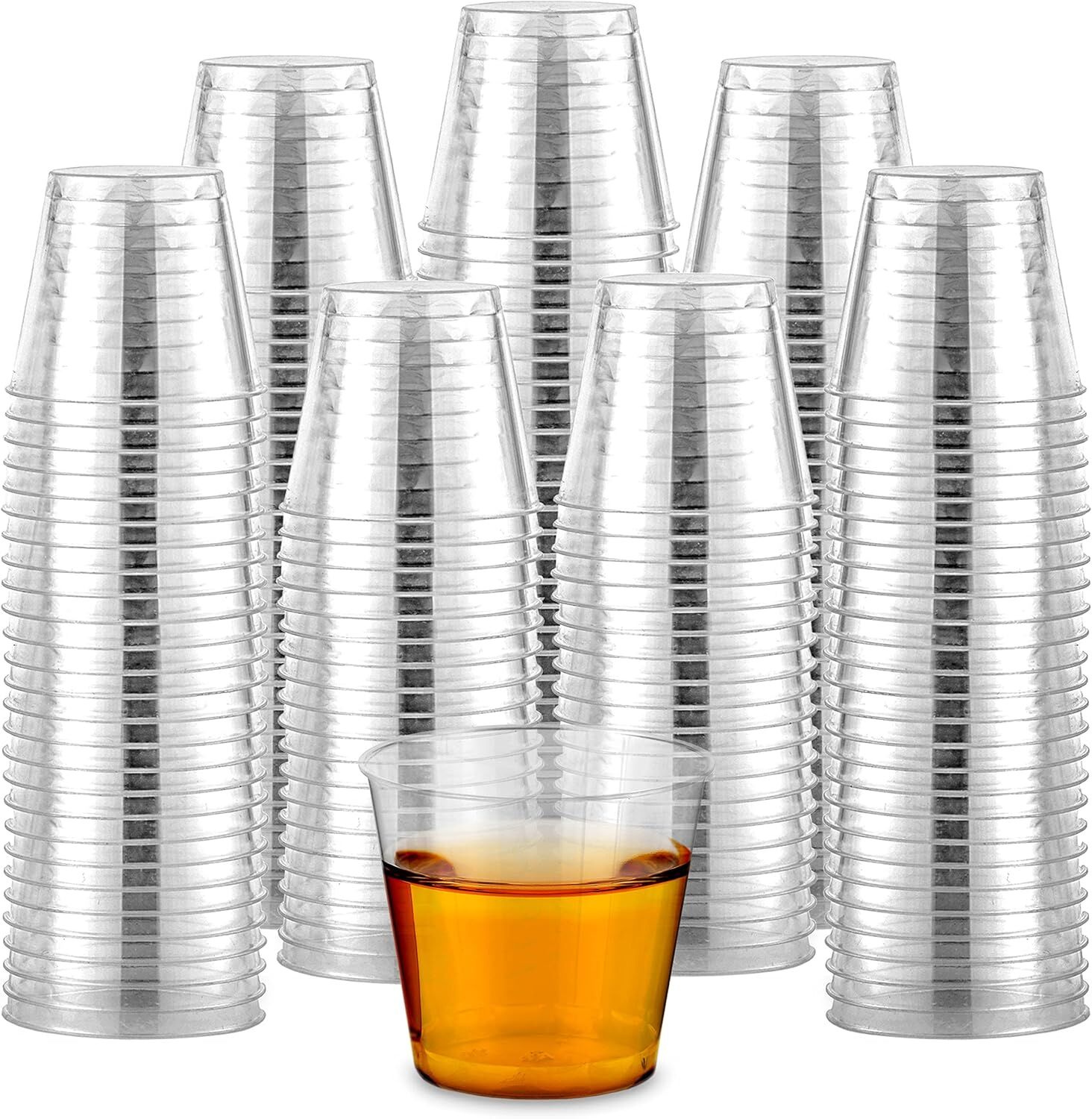 1080Pcs 30Ml Reusable & Disposable Plastic Shot Glasses Clear Cups Event Tastings Bulk Single Cutlery Pieces