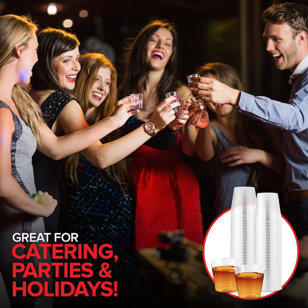 1080Pcs 30Ml Reusable & Disposable Plastic Shot Glasses Clear Cups Event Tastings Bulk Single Cutlery Pieces