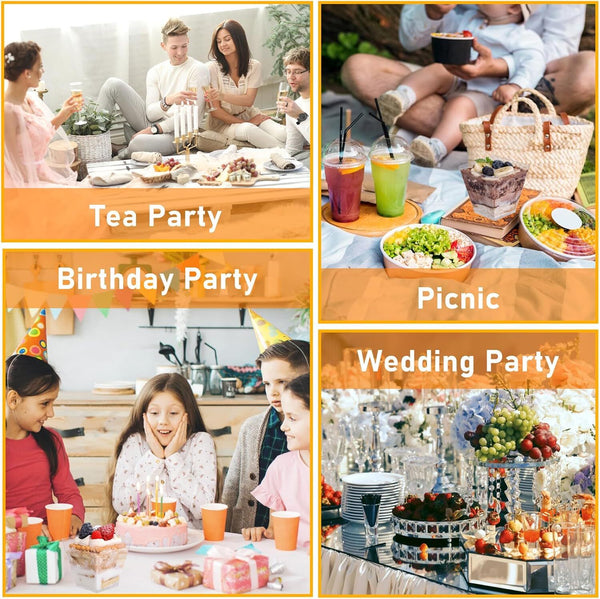 360X Premium Plastic Square Dessert Cups Bpa Free Extra Strong Bulk Clear Single Cutlery Pieces