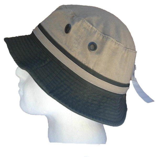 Dents 100% Cotton Bucket Hat Fishing Summer Sun Hiking Cap Brim Khaki 59Cm Hats & Headwear