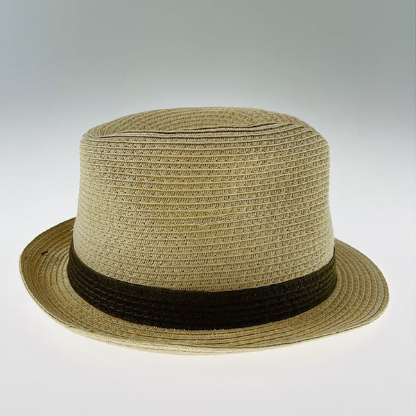 Dents Mens Straw Hat Toyo Trilby Fedora Summer Sun Stingy Brim Natural/Brown S/M Hats
