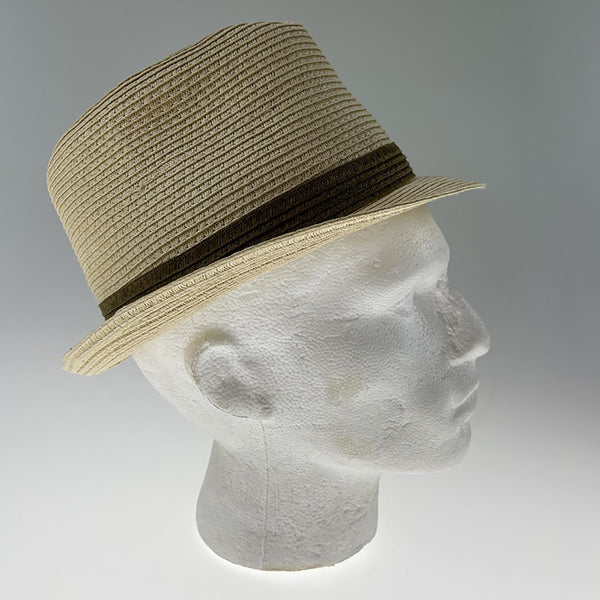 Dents Mens Straw Hat Toyo Trilby Fedora Summer Sun Stingy Brim Natural/Brown S/M Hats