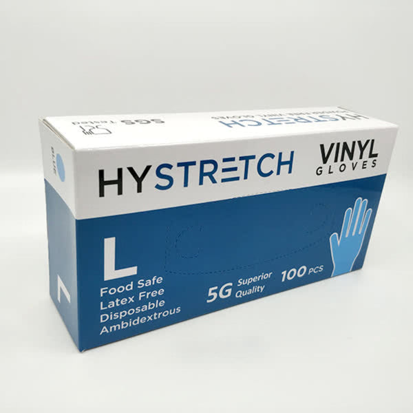 Br Safety 1000X Clear Disposable Vinyl Gloves Powder Free Latex Bulk Box Disposable Gloves
