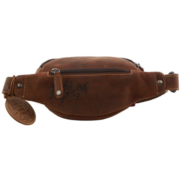 Jack's Inn Mudslide Brown Crazy Horse Leather Bumbag Waist Belt Bag Pouch Cognac Bags