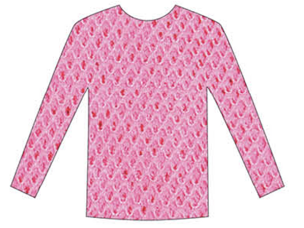 Br Apparel Long Sleeve Fishnet Top Blouse Shirt Tee Costume Party See Through Blue Tops